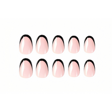 Black Tip Chic French - Press-On Nails (24PCS)