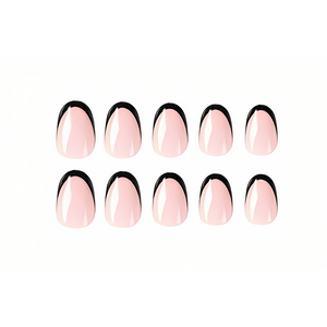 Black Tip Chic French - Press-On Nails (24PCS)