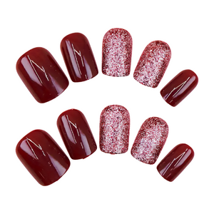 Red Glitter - Press-On Nails (24PCS)