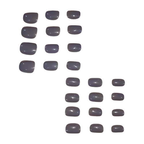 Simple Gray - Press-On Nails (24PCS)