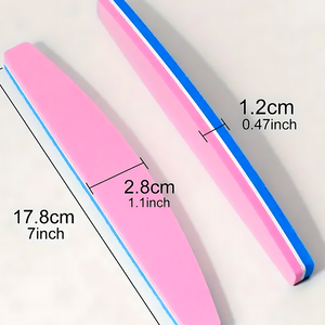 Nail File - Double Sided 100/180 Grit - Pink and Blue