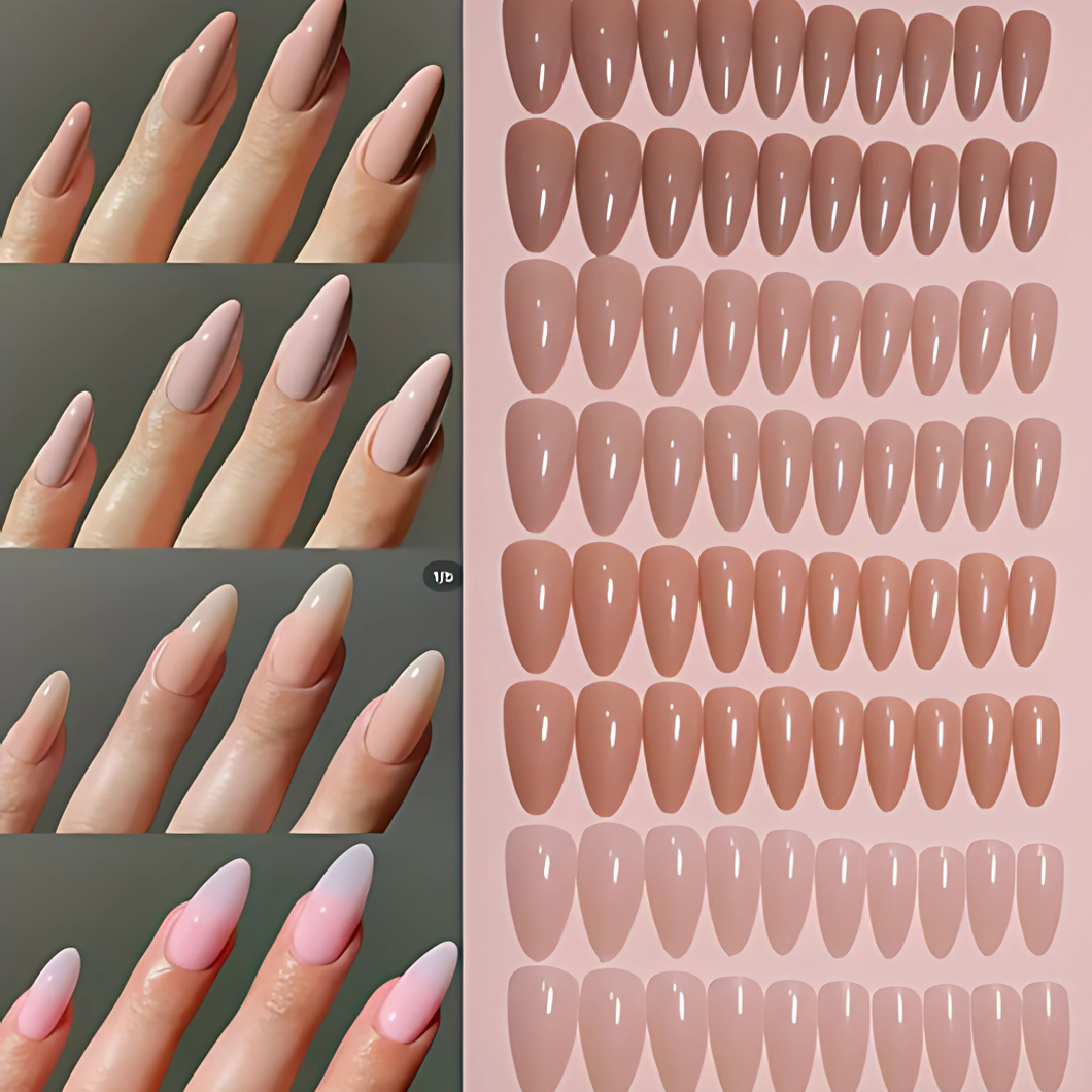 Gradient Brown To Pink - Press-On Nails (96PCS)