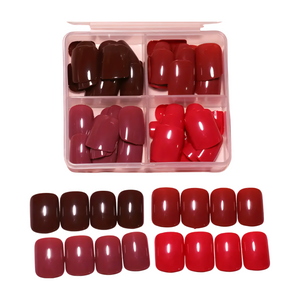 Red Tone Mixed - Press-On Nails (96PCS)