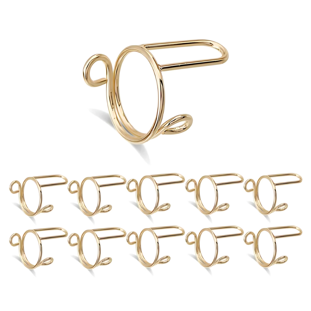 Wudu Nail Rings 10pcs - Gold