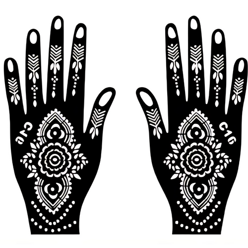 Henna Hand Pattern - C16 (2pc)