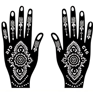 Henna Hand Pattern - C16 (2pc)