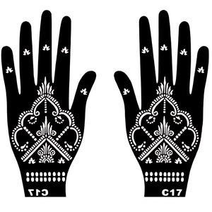 Henna Hand Pattern - C17 (2pc)