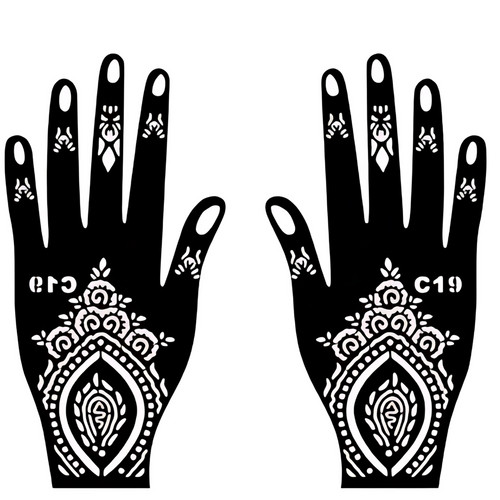 Henna Hand Pattern - C19 (2pc)