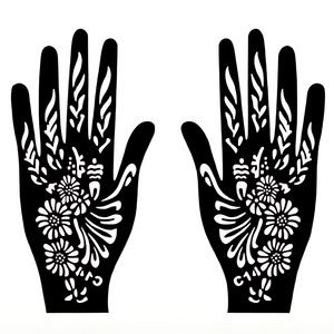 Henna Hand Pattern - C1 (2pc)