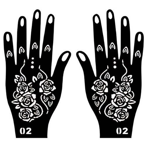 Henna Hand Pattern - 2 (2pc)