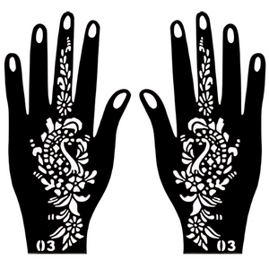 Henna Hand Pattern - 3 (2pc)