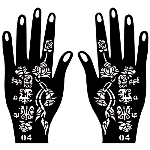 Henna Hand Pattern - 4 (2pc)