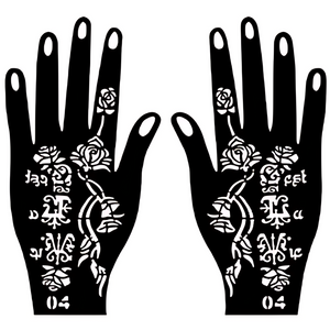 Henna Hand Pattern - 4 (2pc)