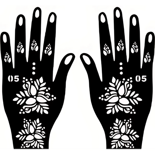 Henna Hand Pattern - 5 (2pc)