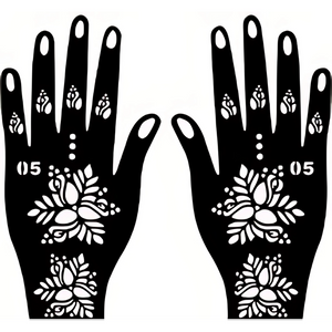 Henna Hand Pattern - 5 (2pc)