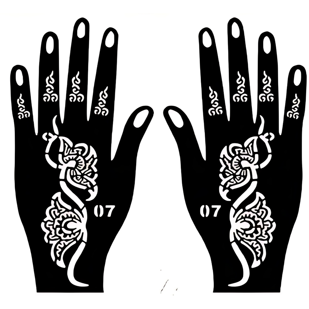 Henna Hand Pattern - 7 (2pc)