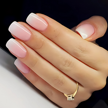 Pinkish White Gradient Medium Square - Press-On Nails (24PCS)