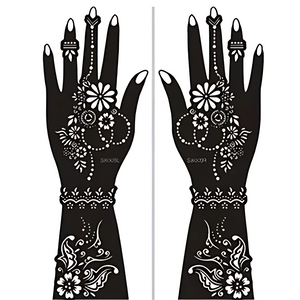 Wedding Henna Hand Pattern - Blossom (2pc)