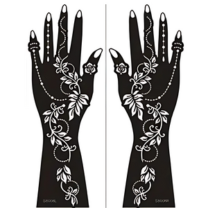 Wedding Henna Hand Pattern - Ivy (2pc)