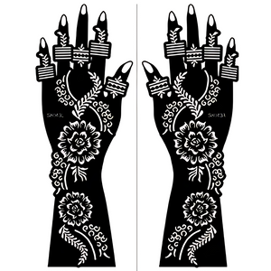 Wedding Henna Hand Pattern - Radiance (2pc)